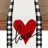 Mantel de Mesa para Restaurante Temático de Amor Simple Transfronterizo, Caminero de Mesa Cartoon Estampado Extendido de Poliéster, Tapete a Prueba de Polvo y Manchas para Mesa de Comedor