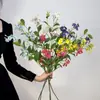 Estilo Ins Nieve Azul Artificial Paisajismo Flor Falsa Arreglo Floral para Salón de Bodas Fondo Decorativo Materiales Florales Decoración del Hogar Materiales Florales