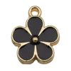 Mezcla 20 goteo de aceite negro accesorios de joyería DIY amor flor nota llave colgante collar colgantes para pendientes