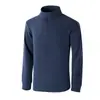 Nova Blusa de Moletom Waffle Meio Zíper Céu Estrelado Outono/Inverno em Tencel e Lã Camel, Gola Alta Casual de Caimento Solto