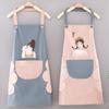 Delantal Impermeable y a Prueba de Aceite Limpiable a Mano Dibujos Animados Bolsillo Grande Mono de Cocina para el Hogar Unisex Ropa de Trabajo Anti-Suciedad