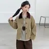 Casaco de Outono para Meninas 2026 Nova Moda Elegante Casaco Trench Style Celeiro de Botão Único para Crianças Maiores