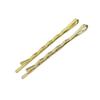 Pin de onda dorado simple pin lateral plateado pin para flequillo estándar europeo sin níquel accesorios para el cabello DIY al por mayor