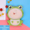 Atacado de fábrica prato infantil dividido de fibra de bambu prato para comer de bebê de jardim de infância prato de comida de bebê de desenho animado