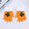 Luvas Fofas de Árvore de Natal para Tela de Toque, Forradas com Lã e Espessadas, à Prova de Frio para Exterior, Versáteis de Tricô Fofo Estilo Coreano, Luvas Quentes