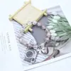 [Mar Profundo] Pulsera de Mariposa con Color Popcorn Glaze Degradado Pulsera de Meteoro Súper Hada Mejor Regalo de Cumpleaños para Pareja Amigo