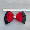 Laço Vermelho e Preto DIY Acessórios para Grampos de Cabelo Pet Roupas Sapatos Chapéus Bolsas Chaveiros Pendurados Acessórios Semi-Acabados