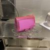 Bolso Pequeño de Cadena Versátil para Mujer, Nuevo Bolso Cuadrado Pequeño con Patrón de Cocodrilo, Bolso Cruzado Trendy de Cuero Patentado PU con Espejo para Labiales, Celebridad de Internet