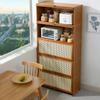Estante de almacenamiento de cocina, gabinete de almacenamiento multicapa con puerta, gabinete multifuncional para cuencos, palillos, platos y ollas, gabinete de almacenamiento para electrodomésticos