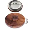 Tapa Antiderrames para Taza de Nogal Negro Norteamericano Borde de Acero Inoxidable 304 Adecuada para Taza de Café Taza de Té de 85 mm de Diámetro