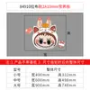 Labubu Labubu Tema Póster de Cumpleaños Pegatina de Pared Decoración de Pared junto a la Cama Dormitorio Diseño de Habitación Infantil Pegatina de Puerta