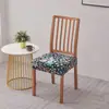 Suministro directo de fábrica, funda de asiento impresa todo incluido, funda elástica para cojín de asiento cuadrado, funda para silla de comedor de hotel, hogar, multicolor