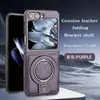 Adequado para Capa de Celular Samsung Z Flip6/5 4/ 70% de Desconto Tela Empilhada Suporte de Couro Carregamento Sem Fio Magnético Capa Protetora Anti-Queda
