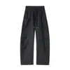 Pantalones Largos Casuales Sueltos para Hombre de Nuevo Estilo de Verano, Pantalones de Paracaídas de Pierna Recta con Pliegues y Pierna Ancha, Pantalones Deportivos para Hombres Jóvenes