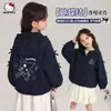 Jaqueta de Outono para Meninas 2026 Novo Estilo para Crianças de Meia-idade e Mais Velhas Estilosa Estampa de Desenho Reversível Roupa de Exterior Diária