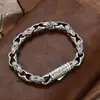 Pulsera de Hierba Yuhong Tang Moda Masculina Punk Retro Incrustaciones de Piedra Pulsera Agresiva para Chicos Regalo de Cumpleaños Salida de Fábrica
