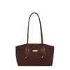 Bolso de mano de alta gama, de un solo hombro, estilo nuevo, moderno, estilo retro, bolso de mano, para llevar debajo del brazo, color sólido, bolsa de PU, bolso tote, diario, vacaciones