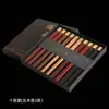 Cabeça de metal estilo chinês cinco cores madeira fu personagem pauzinhos sândalo vermelho ramo azedo pauzinhos ébano presente por atacado terno letras