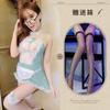 Uniforme de lencería sexy, traje de sirvienta tentación, diadema de encaje transparente, delantal de sirvienta en casa