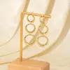 Joyería Transfronteriza, Estilo Europeo y Americano, Pendientes de Aro de Personalidad Exagerada, Diseño de Nicho de Lujo Ligero, Pendientes de Diseño Único al por Mayor
