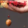 Sándalo Dorado Talla Doce Signos del Zodiaco Rata Rata Divertida Llavero Colgante para Teléfono Accesorio Creativo Hecho a Mano Regalo
