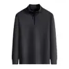 Sudadera de Otoño de Manga Larga con Cuello Alto para Hombres y Mujeres, Top de Color Sólido con Media Cremallera, Ropa de Otoño de Moda al por Mayor