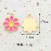 Accesorios de joyería DIY, colgante de aleación de aceite en forma de gota, flor de cinco pétalos, lápiz labial de amor, collar, pulsera, colgante, llavero