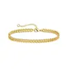 Pulsera de Cadena de Bolas de Acero Inoxidable Amazon para Mujer, Estilo Europeo y Americano, Cadena Simple, Cadena Serpiente Plana, Cadena Eslabón Ovalado, Set Versátil de Joyería