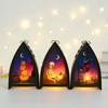 Lámpara de Viento para Halloween Lámpara de Caballo LED Linterna de Velas Digitales Linterna de Calabaza Estilo Retro Adornos de Atmósfera Creativa