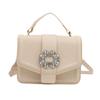 2025 Nuevo Bolso de Mano Todo Fósforo Incrustado de Diamantes Estilo Chanel Bolsos Retro Europeo y Americano Cadena Simple Hombro Cruzado Bolso para Mujer