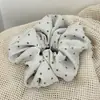 Goma para el pelo de tela con elemento de estrella estilo coreano, moderna y versátil para el trabajo, coleta, accesorio para moño
