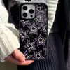 Superventas de Amazon Estilo Fresco Dulce Oscuro Y2K Estrella de Cinco Puntas Funda para iPhone 17/18 Pro Max Agujero Grande Carcasa Dura Negra