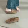 Zapatos Birkenstock para Mujer 2026 Verano al Aire Libre Antideslizantes, Blancos Retro, Adelgazantes, de Punta Cuadrada, Suela Gruesa, Punta Cerrada, sin Cierre, Medio Abiertos