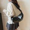 Elegante bolso bandolera de moda combinable con todo, bolso vintage plisado tipo bola de masa para mujer, nuevo bolso de hombro bajo el brazo estilo perezoso 2025
