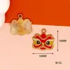 Placa Guofeng Yushou Idiomas de Bênção Dupla Face Fortuna DIY Liga de Zinco Pingente de Chaveiro com Pingente de Gotejamento de Óleo