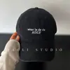 Otoño Nuevo Lavado Bordado de Letras Gorra de Pico Unisex Estilo Coreano Exterior Casual Viaje Deportes Gorra de Béisbol Tendencia