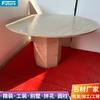 Mesa de Comedor con Encimera de Travertino Natural Blanco Crudo, Mesa Redonda con Encimera Decorativa y Mesa de Comedor, Mesa de Centro, Encimera de Barra de Piedra