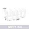 Sujetalibros de Cuatro Columnas Multicolor Material Duradero Transparente Papelería de Oficina Estantería para Libros Almacenamiento de Escritorio para Estudiantes Estante al por Mayor