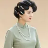 Com colar de pérolas cheongsam multicamadas feminino retrô estilo República da China acessórios joias para retrato foto corrente de suéter
