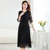 Vestido Bordado de Seda de Marca de Luxo para Mulheres, Decote em V de Alta Qualidade, Elegante e Rejuvenescedor, Emagrecedor Vestido Longo 2026