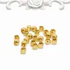 Cuentas Cuadradas para Azúcar de Cobre Chapado en Oro de 18 Quilates que Conservan el Color con Agujeros Grandes, Cuentas Cuadradas con Esquinas Redondeadas, Accesorios para Ensartar Pulseras DIY