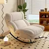 Sillón Mecedora Moderno Sencillo Sillón Reclinable para Adultos Sala de Estar Hogar Balcón Silla de Ocio Individual Dormible Reclinable Sillón Sofá Perezoso