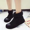 Outono e Inverno 2022 Estilo Coreano Versátil Casual Moda Novas Sapatos Femininos Botas de Neve Solado Grosso Estudante Flat Mao Mao Botins