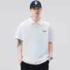 Camisa Polo de Manga Corta para Hombre Primavera/Verano 2026 Top Waffle de Cuello Campana de Verano Camiseta de Marca Moderna para Adolescentes