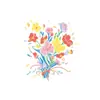 Tatuagem Temporária Flor Dopamina de Verão Adesivo Estilo Ins Nicho Flor Simples Tatuagem à Prova d'Água de Longa Duração para Mulheres