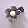 Coreano Outono e Inverno Novos Acessórios para o Cabelo Grampo de Cabelo Bonito Flor de Lã Moda Headwear Pequeno Clipe Lateral Clipe Lote Misto