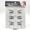 Adhesivos luminosos de acrílico de diamante para ojos, 3 pares, adhesivos para ojos, adhesivos para cejas, adhesivos de diamante para ojos, adhesivos luminosos para la cara, adhesivos de maquillaje para la cara para baile de fiesta