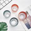 En stock taza de grano vertical taza de vela taza de vidrio degradado taza de tamaño de moda botella de vidrio taza de vela taza de vela vacía taza
