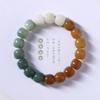 Natural weatherized verde bodhi raiz literária masculina gradual mudança jade branco bodhi placa para jogar uma variedade de seleção ao redor do dedo pulseira macia mulheres