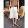 Icciicc Pantalones Cortos Cómodos para el Trayecto Diario Pierna Recta Adelgazantes de Longitud Media Algodón Tencel Cómodos Casuales de Cinco Puntos para Mujer Verano 2209